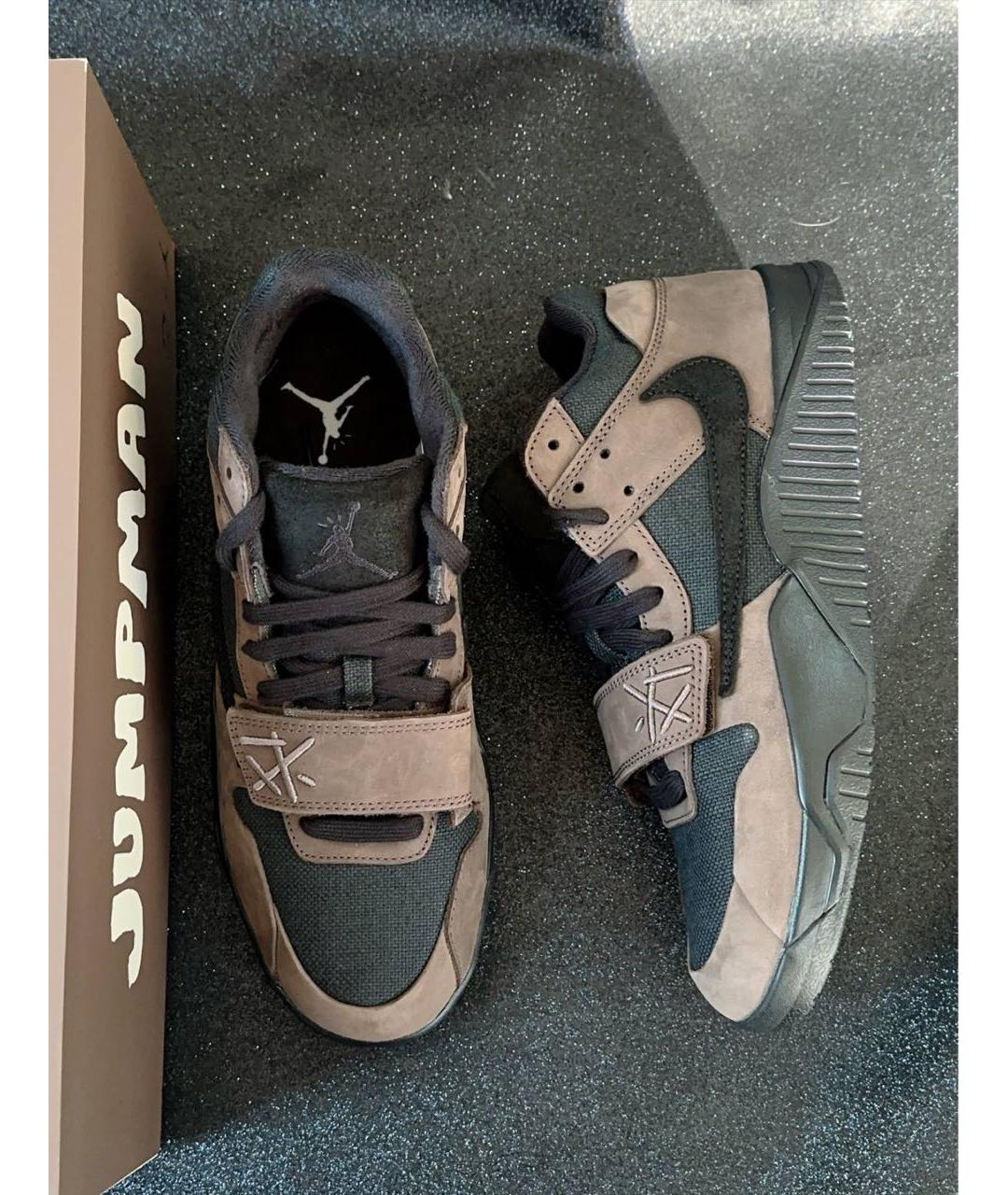 JORDAN Коричневые низкие кроссовки / кеды, фото 5