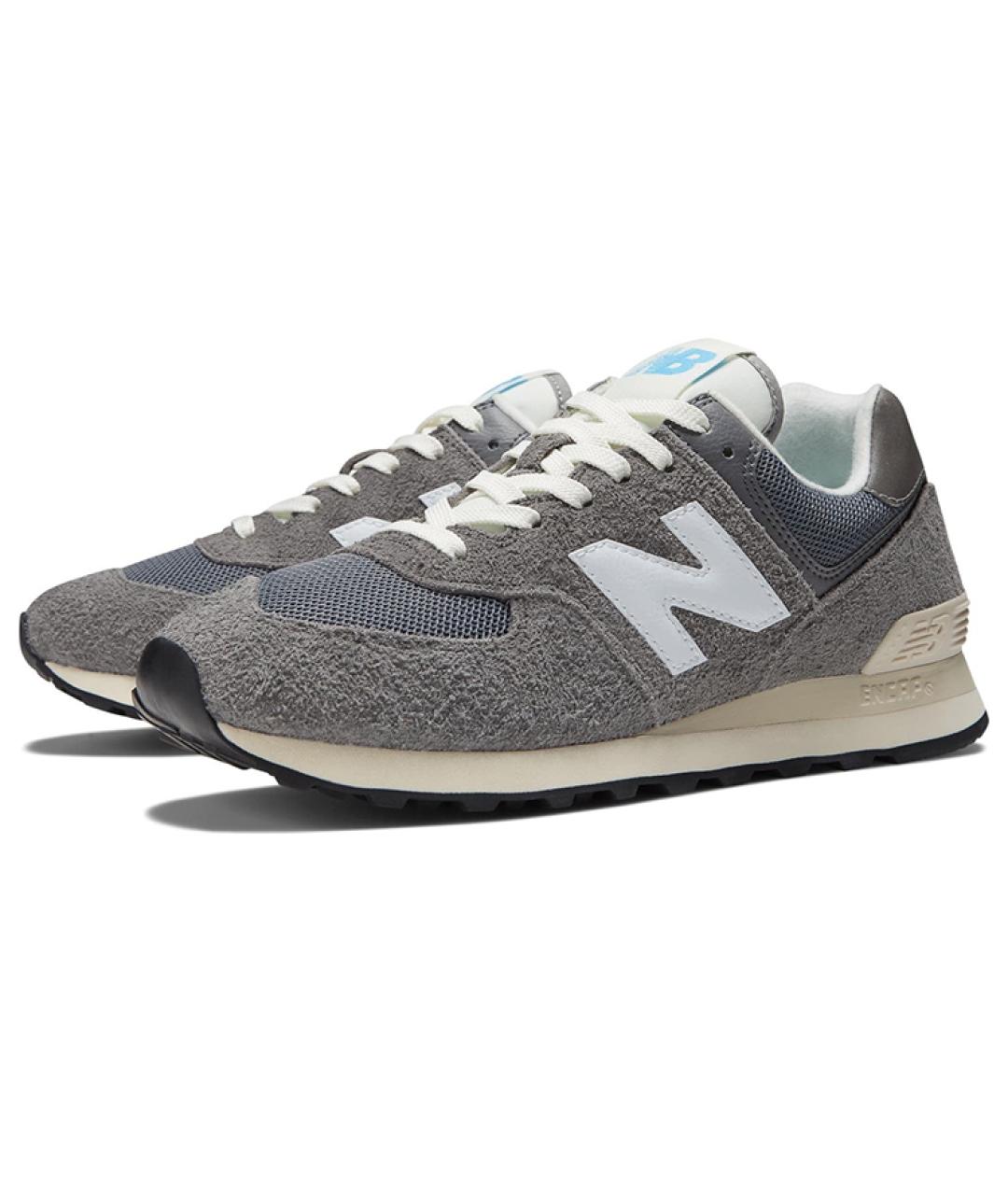 NEW BALANCE Серые замшевые кроссовки, фото 3