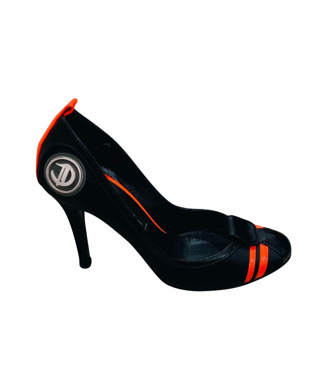 CASADEI Черные текстильные туфли, фото 1