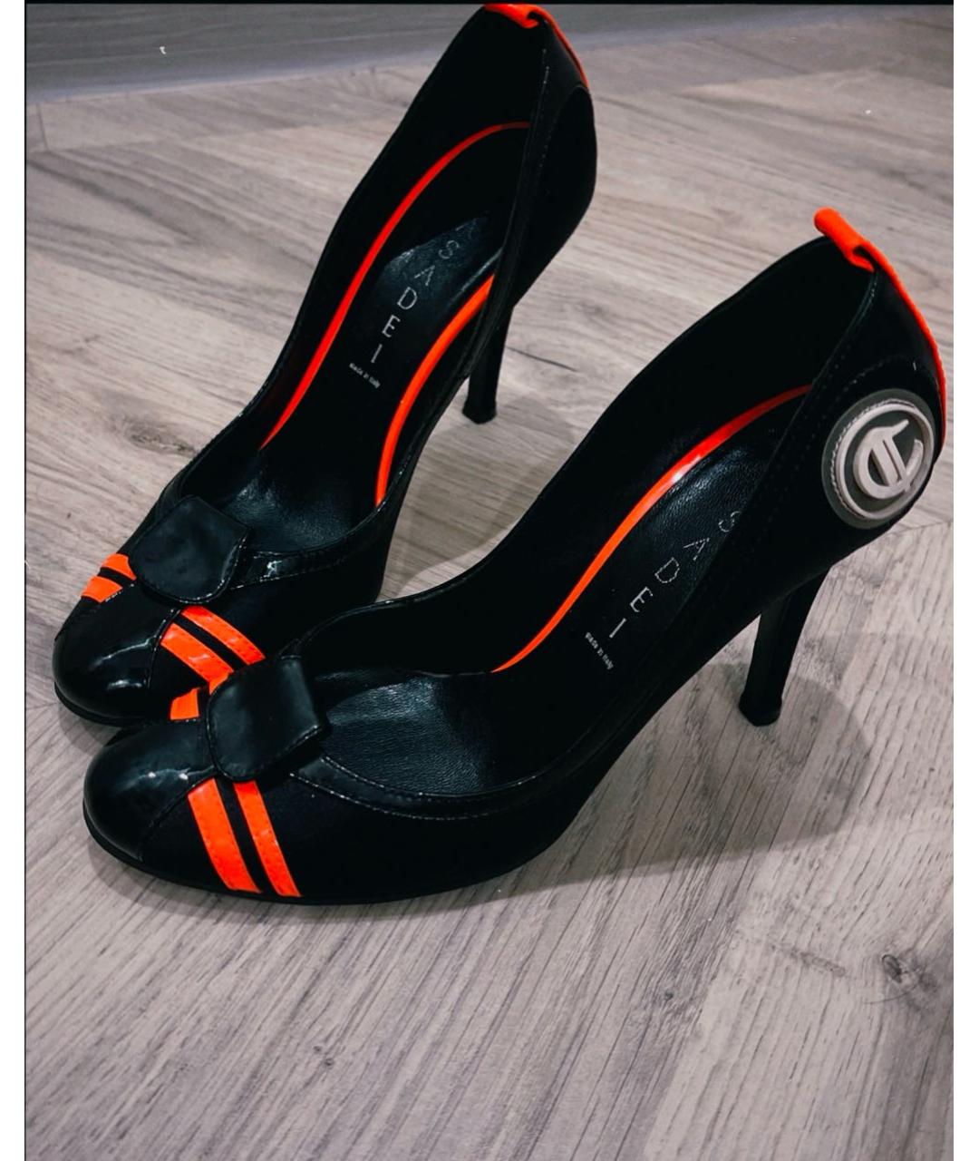 CASADEI Черные текстильные туфли, фото 2