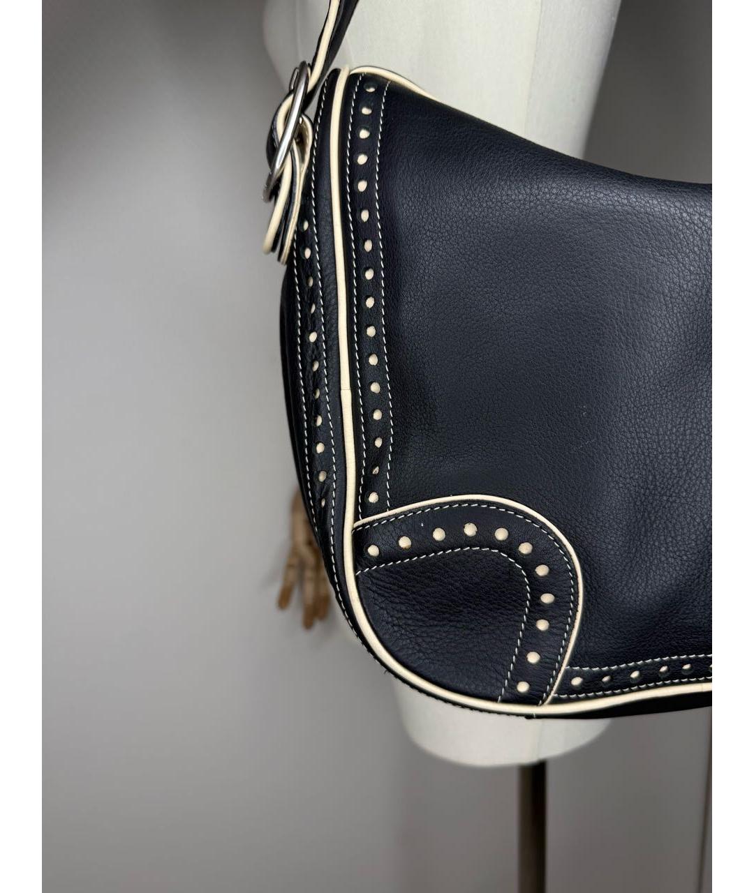 BALLY Черная кожаная сумка с короткими ручками, фото 7