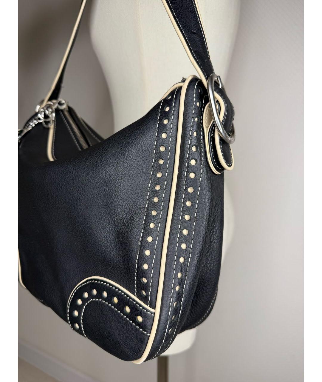 BALLY Черная кожаная сумка с короткими ручками, фото 4