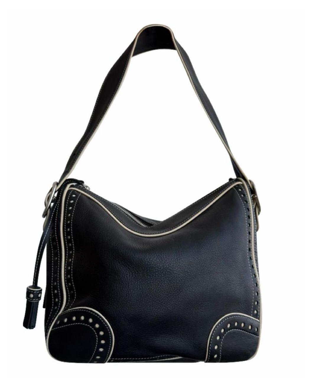 BALLY Черная кожаная сумка с короткими ручками, фото 9