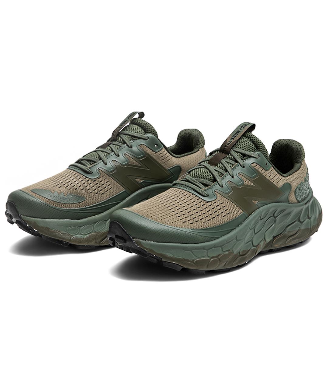 NEW BALANCE Зеленые текстильные высокие кроссовки / кеды, фото 3