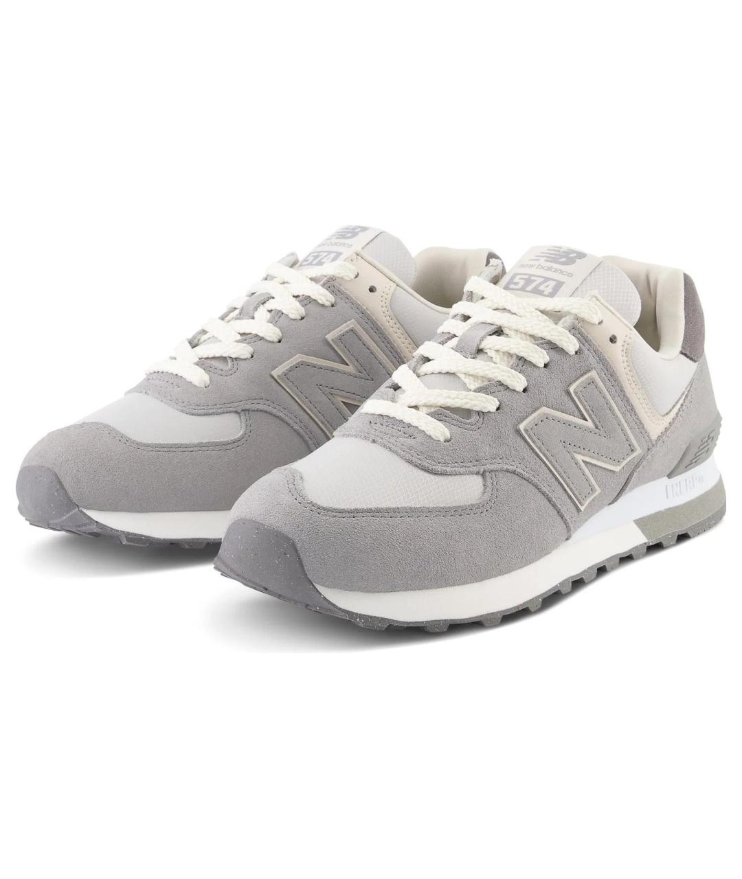 NEW BALANCE Серые замшевые кроссовки, фото 3