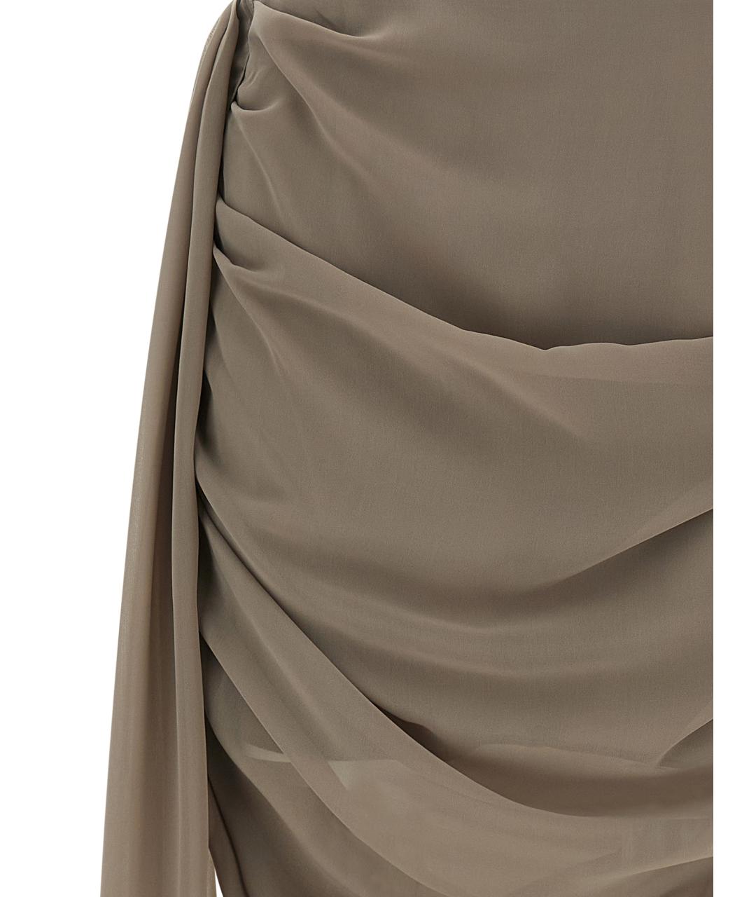 ROTATE Серая полиэстеровая юбка мини, фото 3