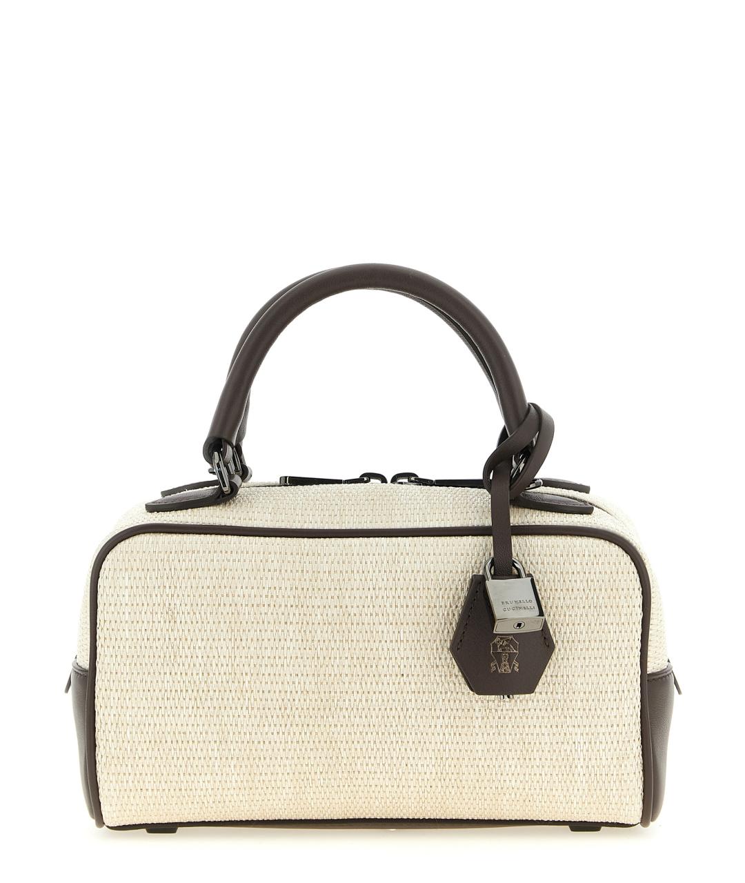 BRUNELLO CUCINELLI Бежевая сумка с короткими ручками, фото 1