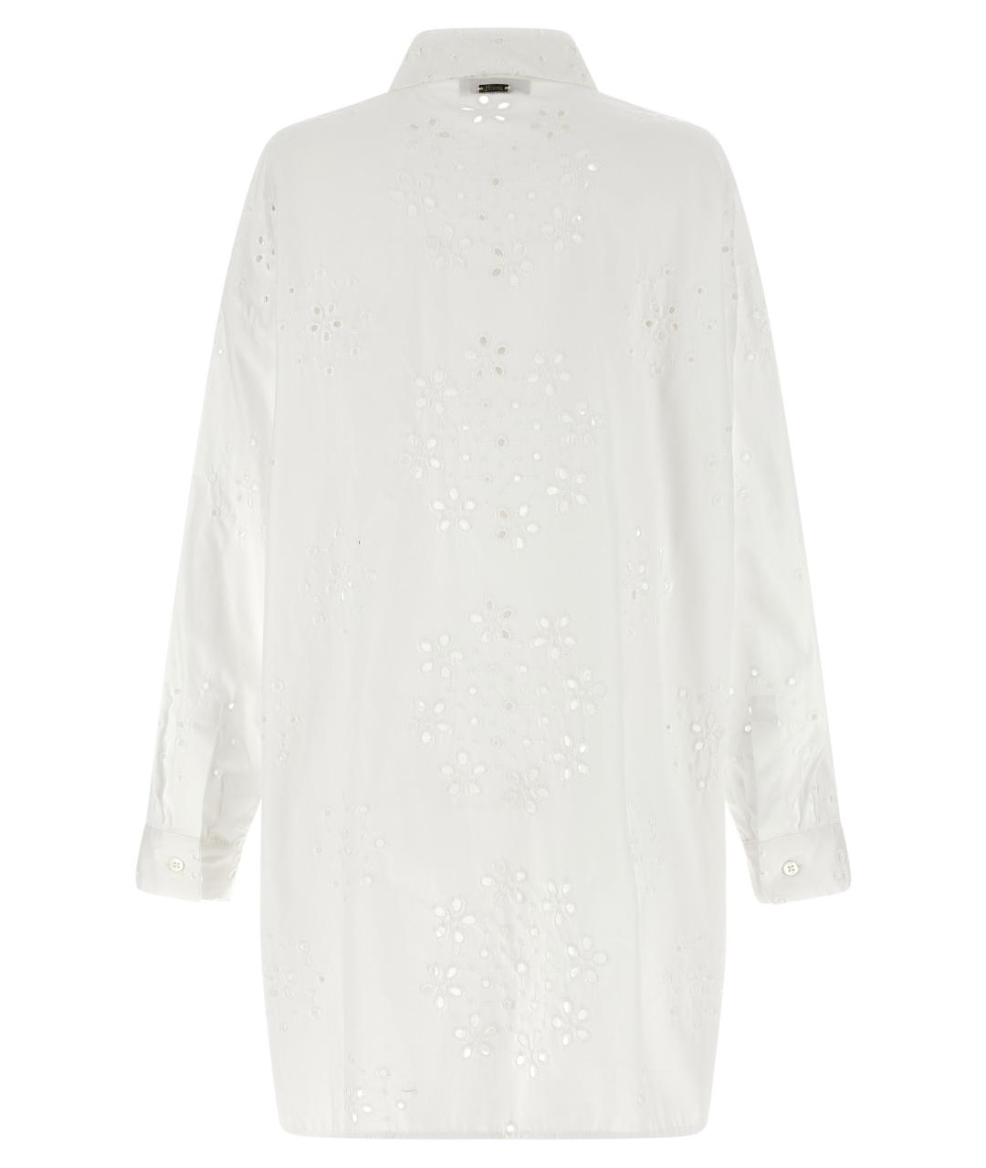 HERNO Белая хлопковая рубашка, фото 2