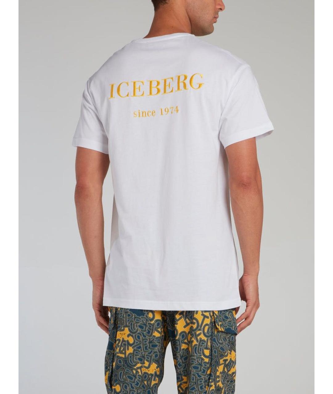 ICEBERG Белая хлопковая футболка, фото 4