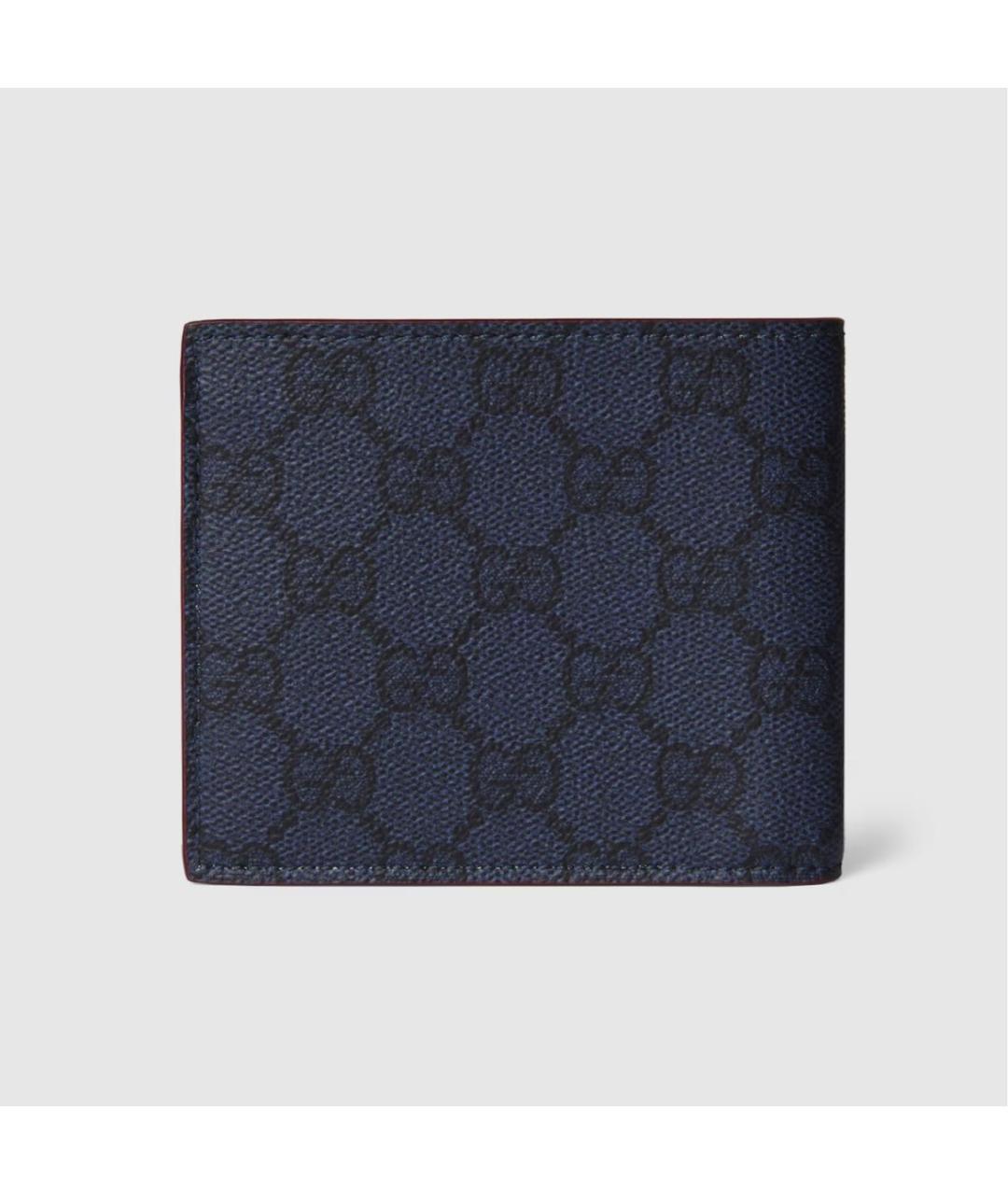 GUCCI Темно-синий кожаный кошелек, фото 5