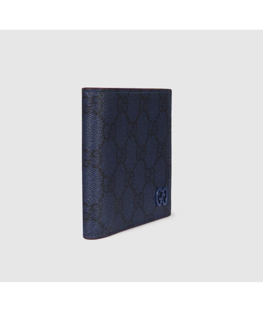 GUCCI Темно-синий кожаный кошелек, фото 3