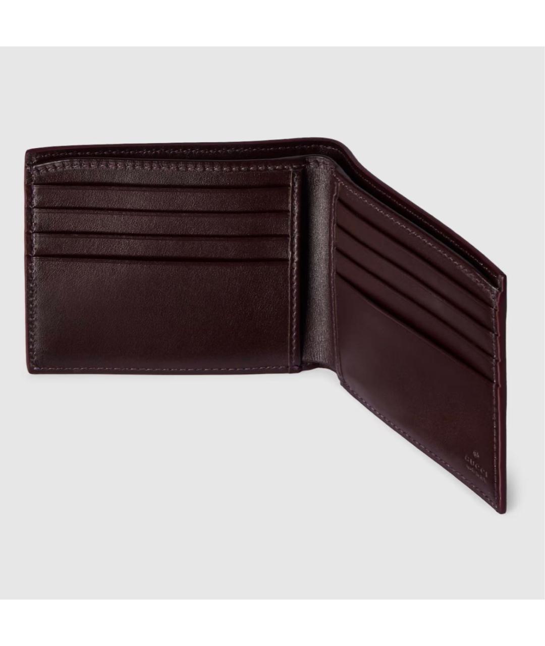 GUCCI Темно-синий кожаный кошелек, фото 4