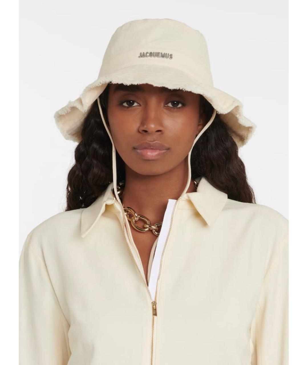 JACQUEMUS Белая хлопковая панама, фото 7