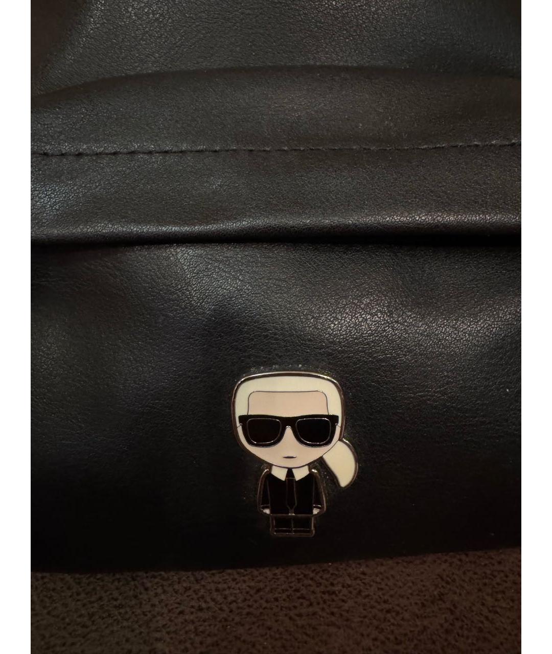 KARL LAGERFELD Черный рюкзак из искусственной кожи, фото 2