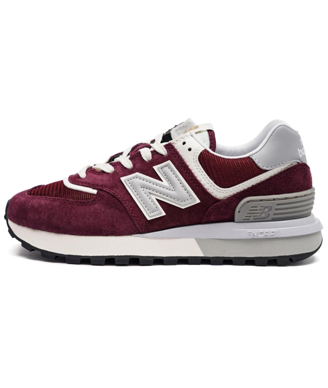 NEW BALANCE Бордовые замшевые кроссовки, фото 2