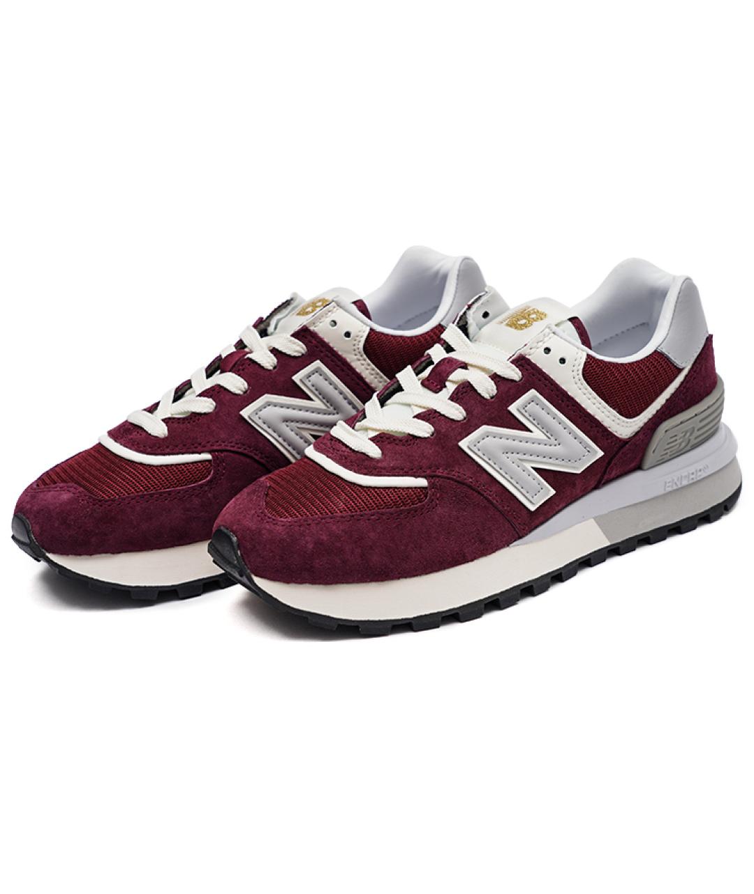 NEW BALANCE Бордовые замшевые кроссовки, фото 3