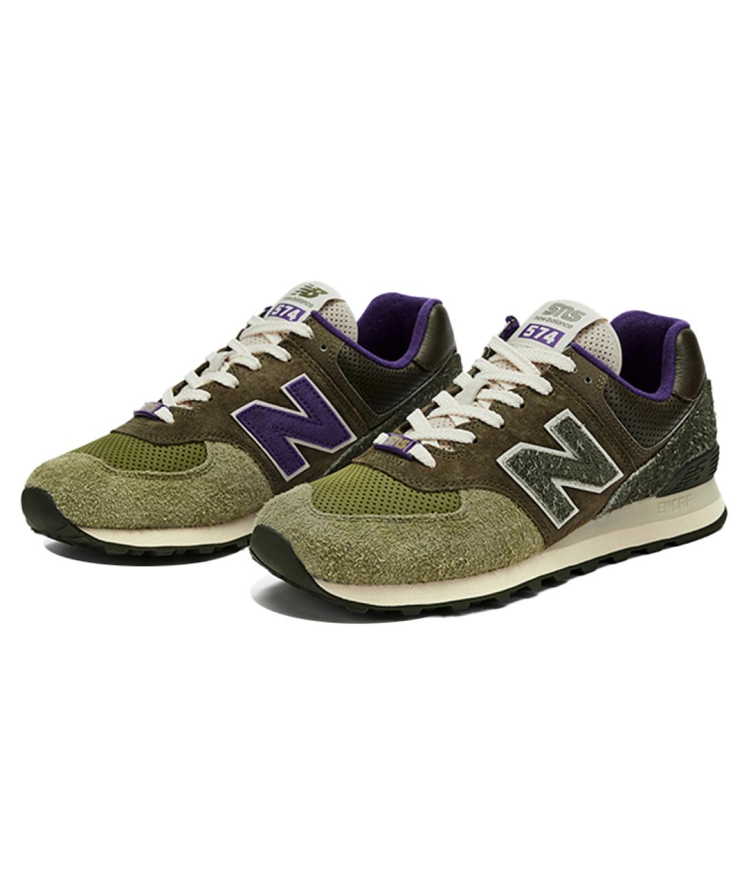 NEW BALANCE Зеленые замшевые кроссовки, фото 3