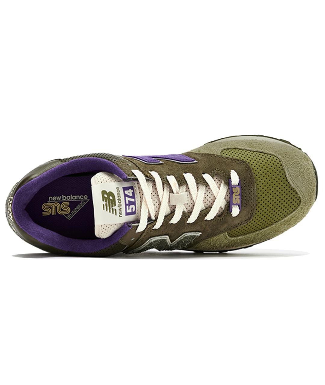 NEW BALANCE Зеленые замшевые кроссовки, фото 5