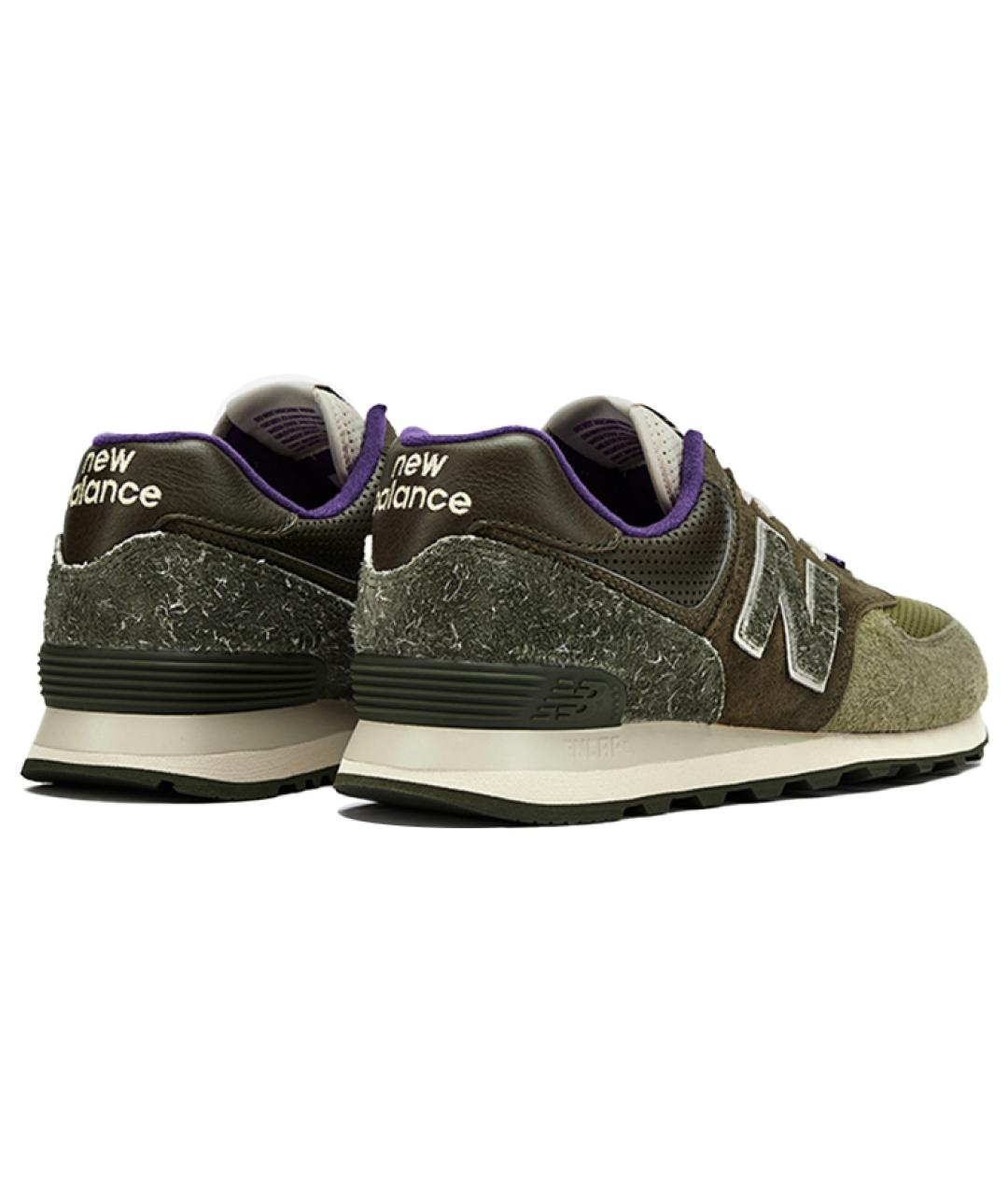 NEW BALANCE Зеленые замшевые кроссовки, фото 4