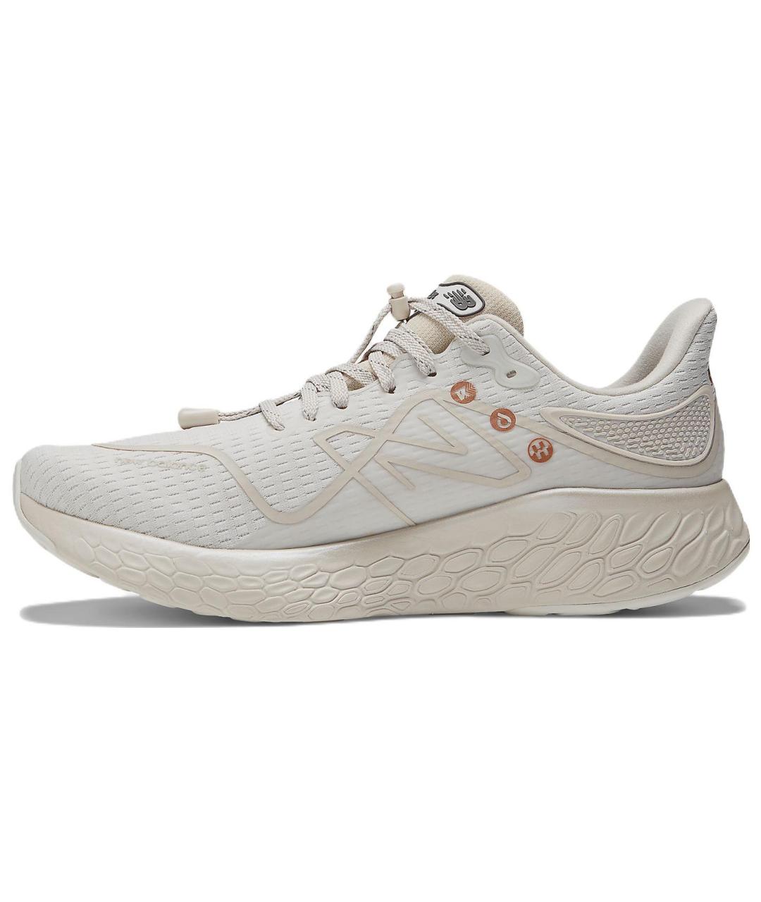NEW BALANCE Бежевые текстильные низкие кроссовки / кеды, фото 2