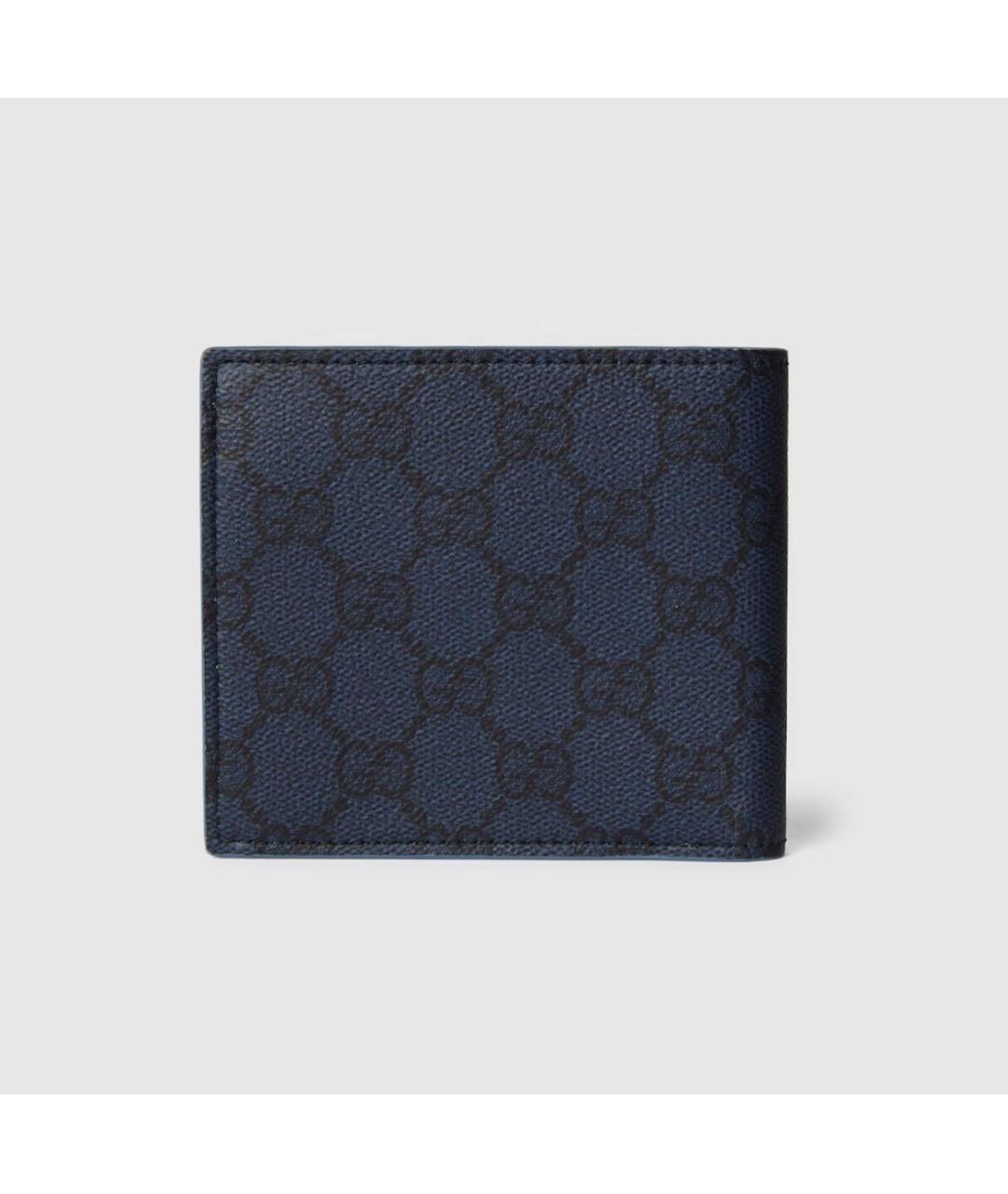 GUCCI Темно-синий кожаный кошелек, фото 5