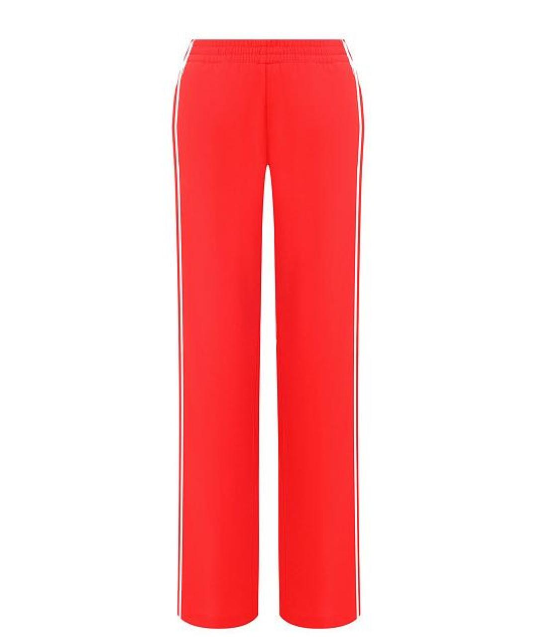 ERMANNO SCERVINO Красные полиэстеровые прямые брюки, фото 1