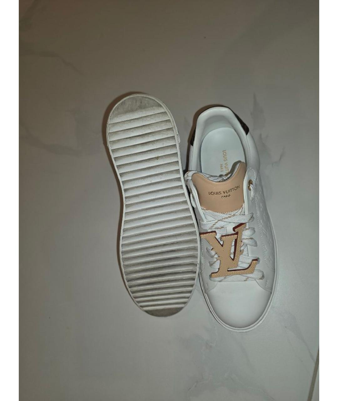 LOUIS VUITTON Белые кожаные кеды, фото 7