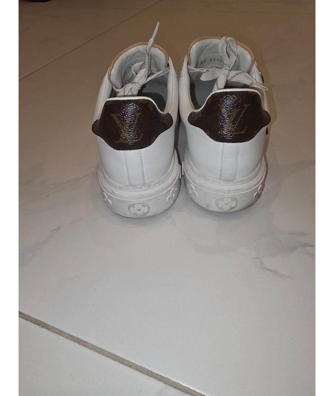 LOUIS VUITTON Белые кожаные кеды, фото 4