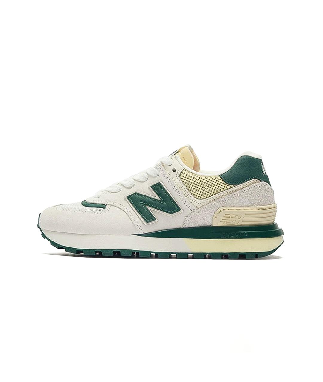 NEW BALANCE Белые замшевые низкие кроссовки / кеды, фото 2