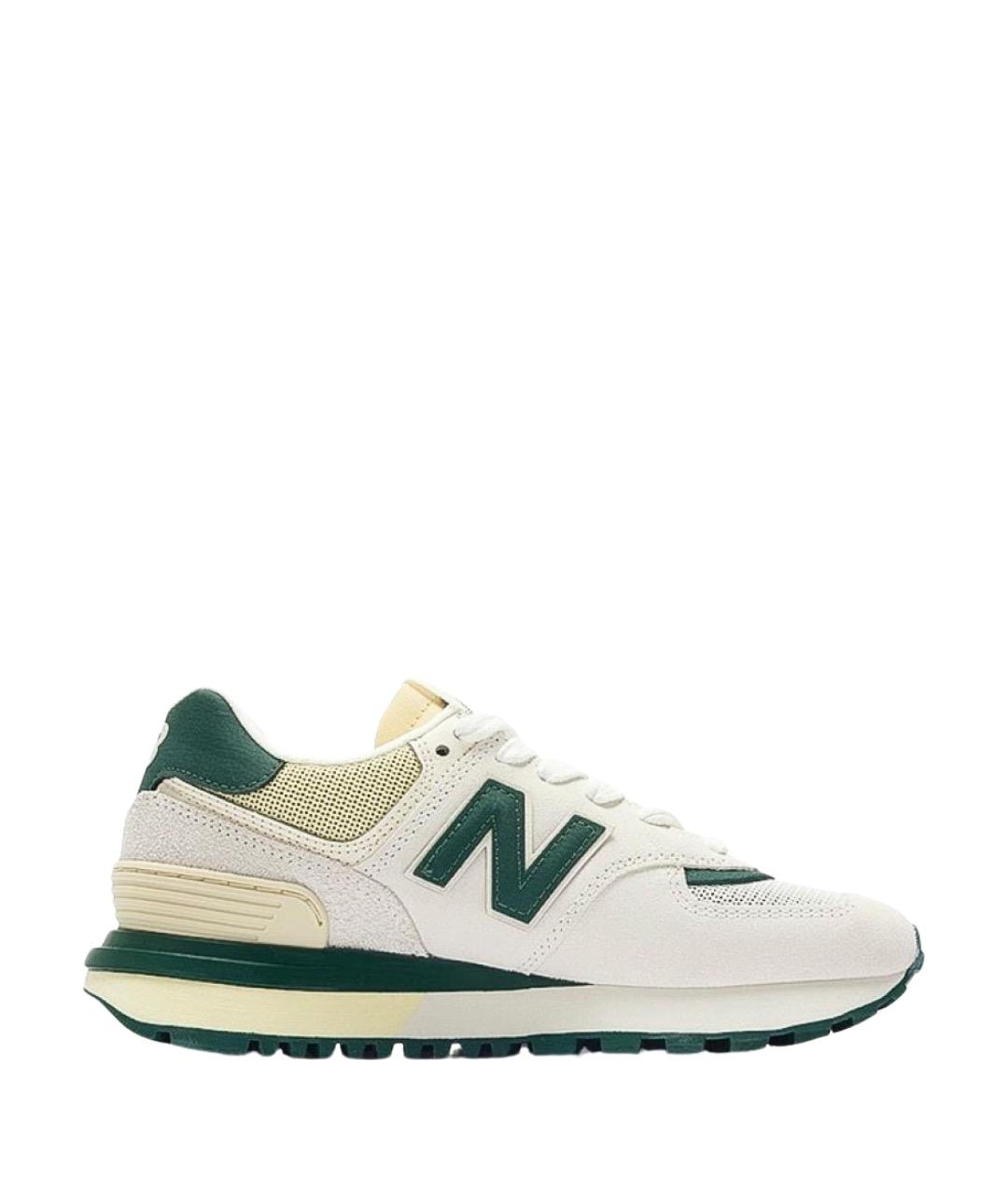 NEW BALANCE Белые замшевые низкие кроссовки / кеды, фото 1