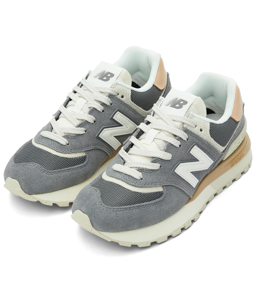 NEW BALANCE Серые замшевые кроссовки, фото 3