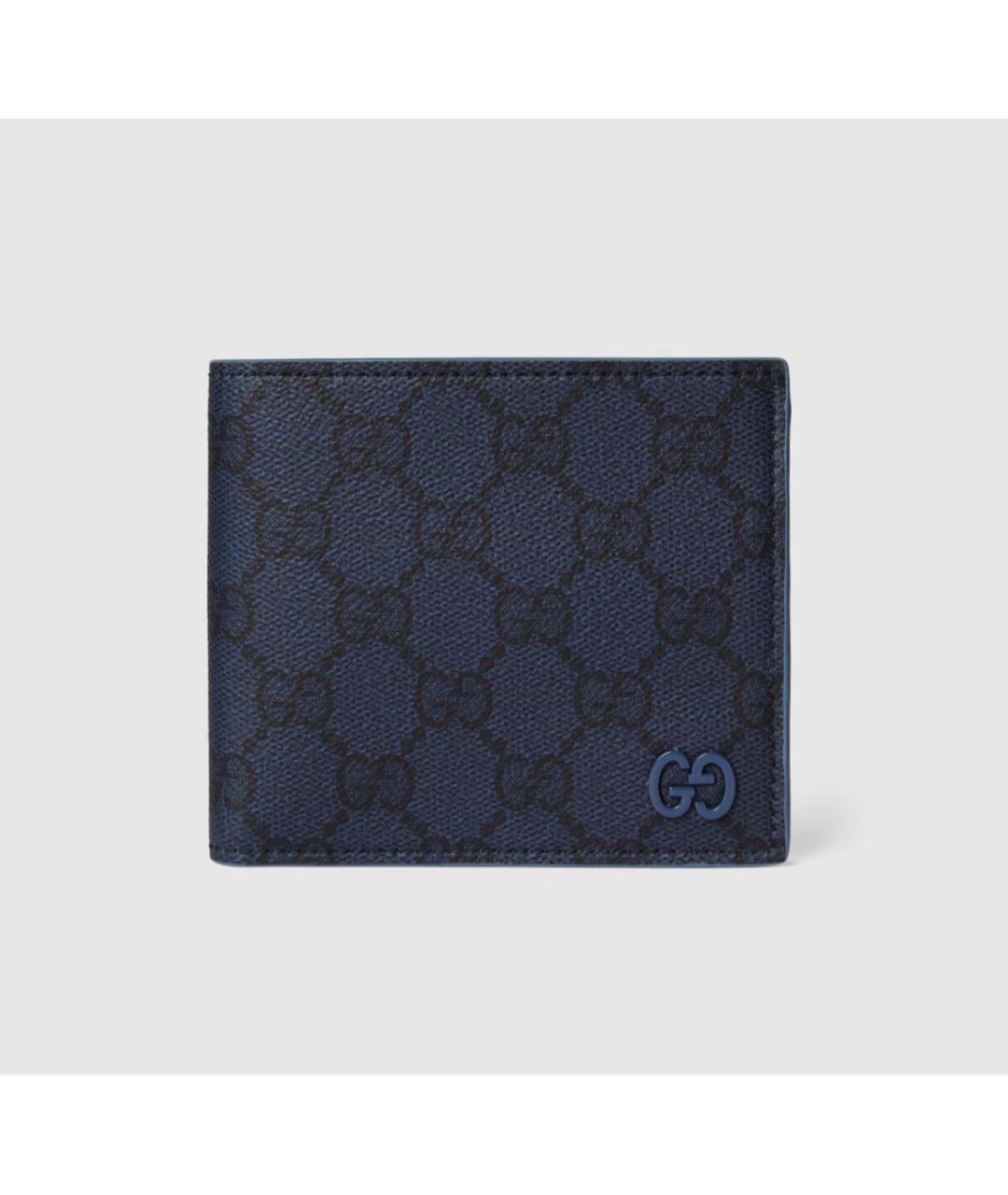 GUCCI Темно-синий кожаный кошелек, фото 6