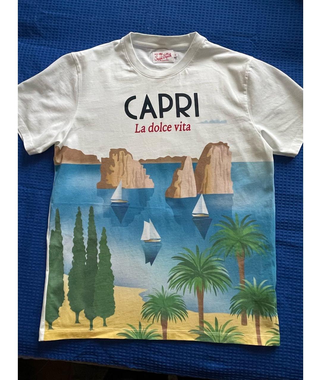 MC2 SAINT BARTH Белая хлопковая футболка, фото 5