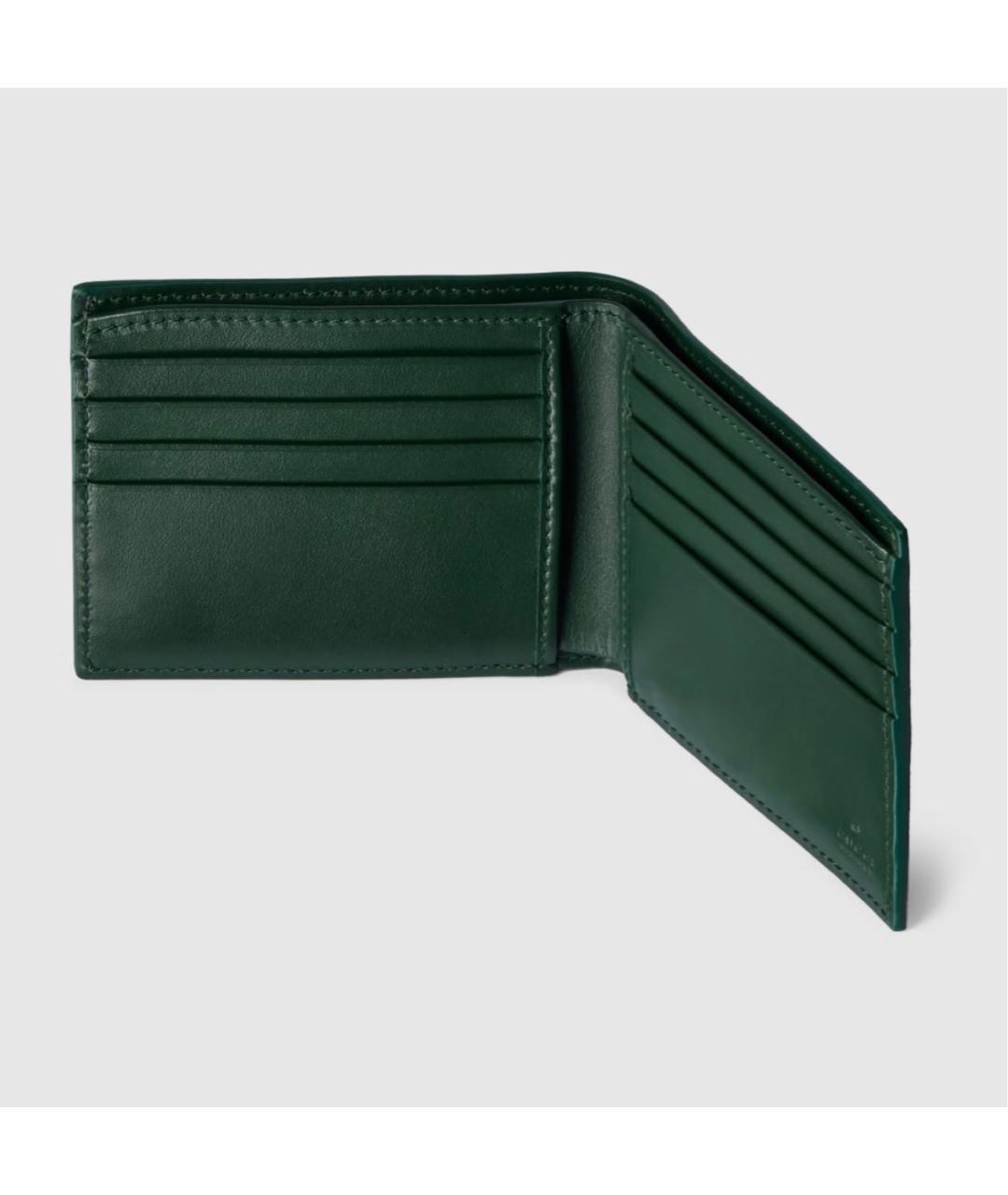 GUCCI Темно-синий кожаный кошелек, фото 4