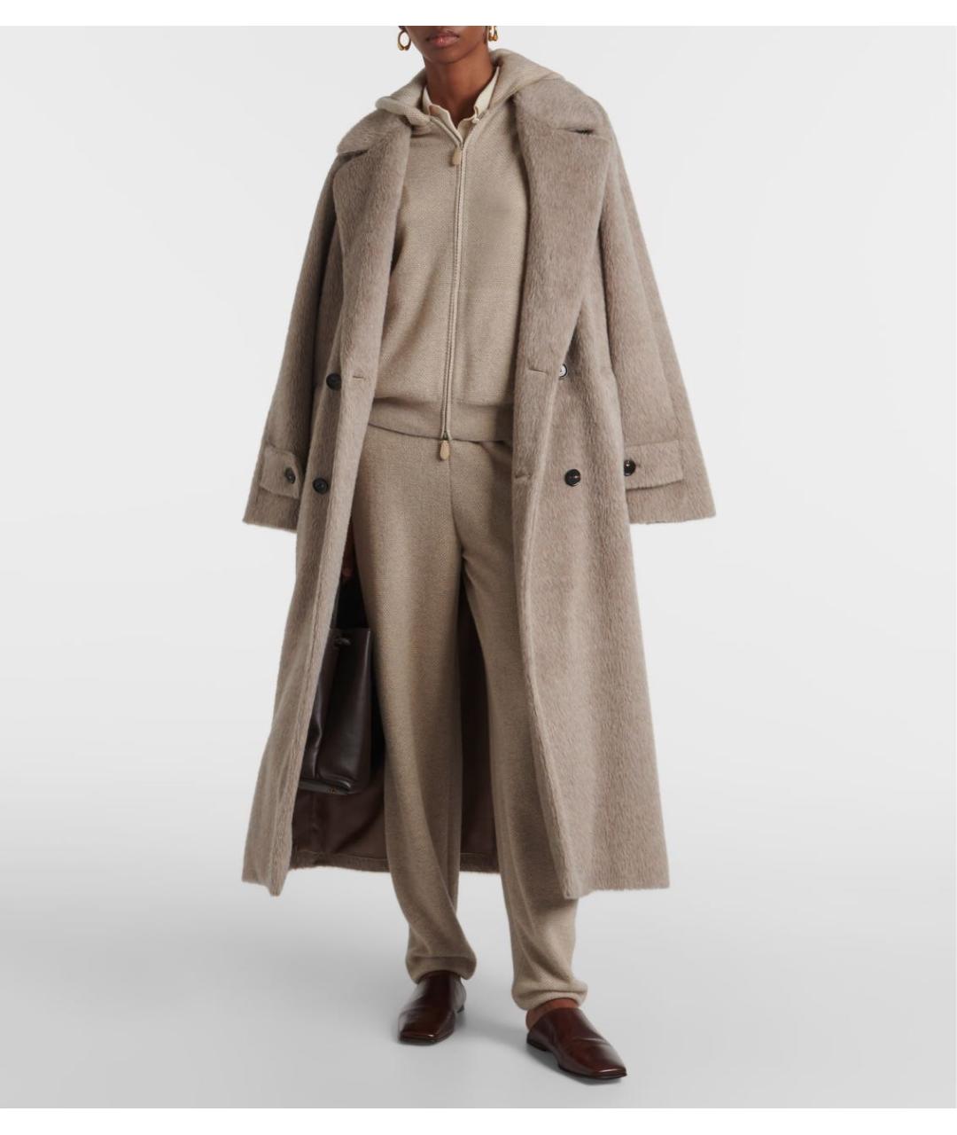 LORO PIANA Серое шерстяное пальто, фото 8