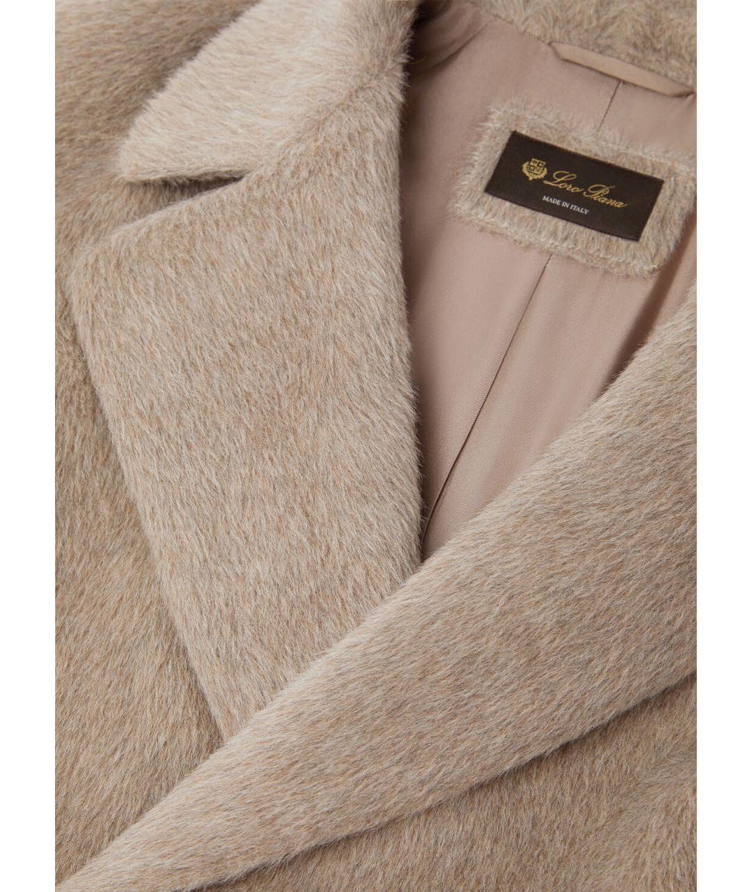 LORO PIANA Серое шерстяное пальто, фото 7