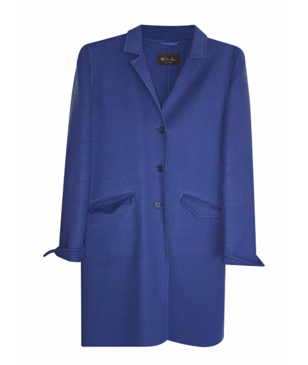 LORO PIANA Синее кашемировое пальто, фото 1
