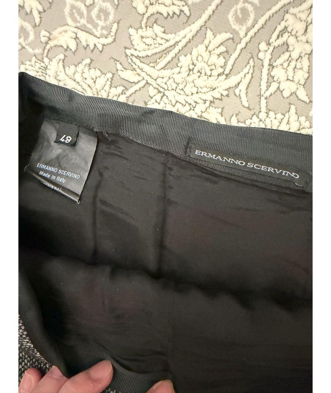 ERMANNO SCERVINO Серая шерстяная юбка миди, фото 3