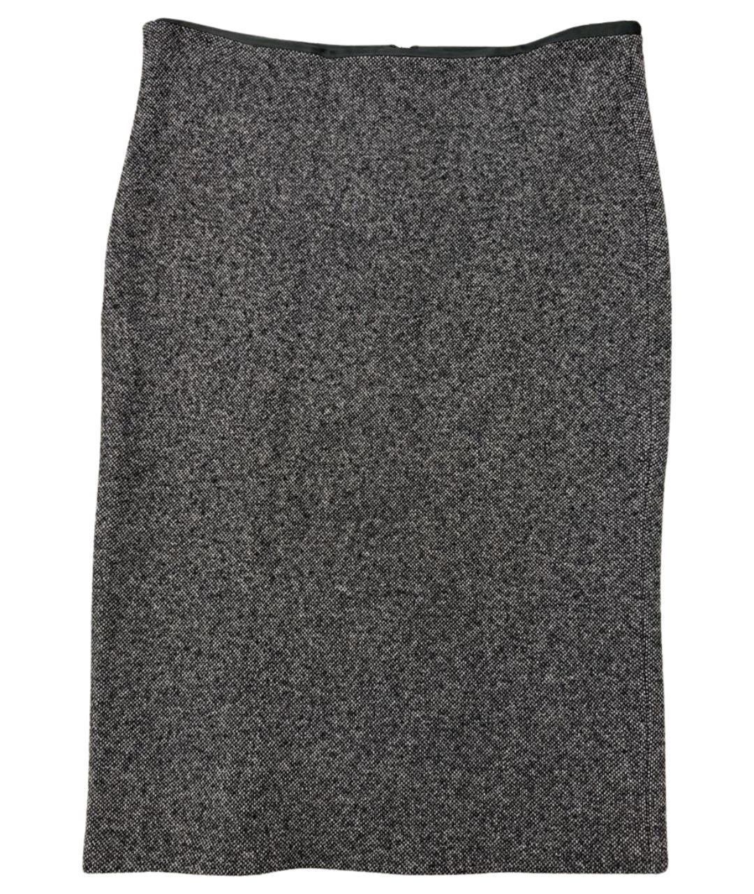 ERMANNO SCERVINO Серая шерстяная юбка миди, фото 4