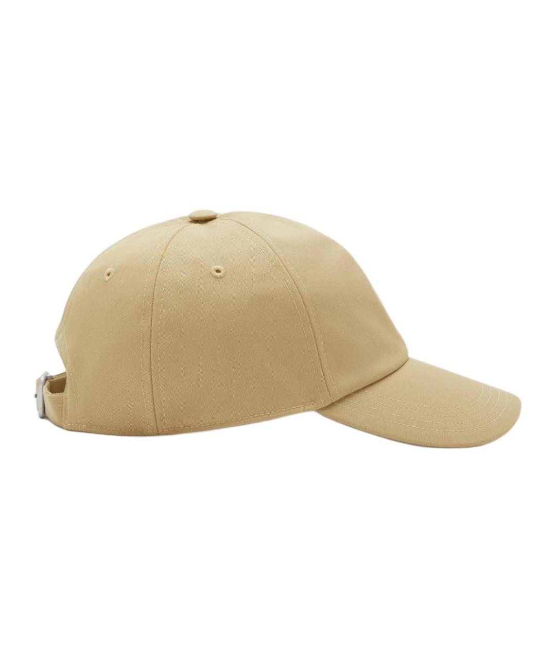 BURBERRY Бежевая хлопковая кепка, фото 2
