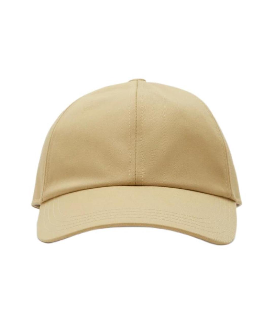 BURBERRY Бежевая хлопковая кепка, фото 1