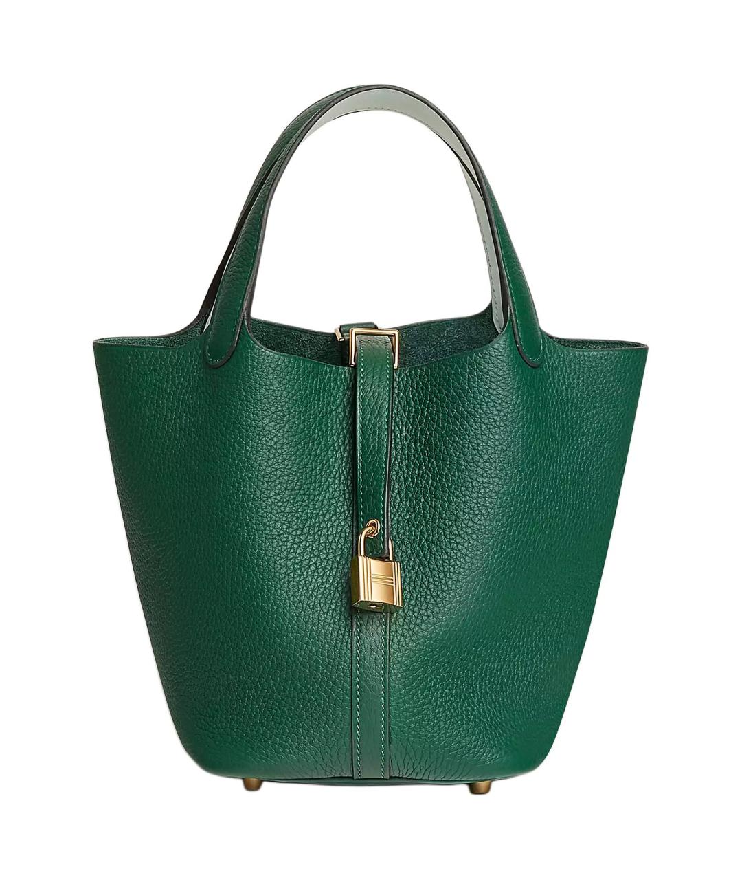 HERMES Зеленая кожаная сумка через плечо, фото 1