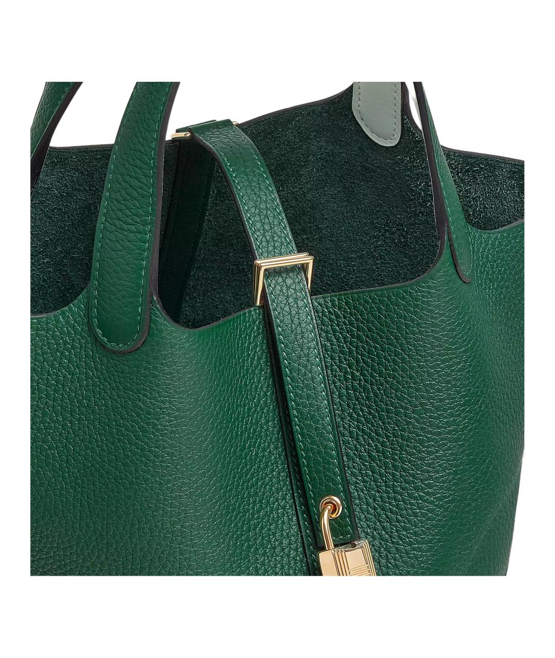 HERMES Зеленая кожаная сумка через плечо, фото 4