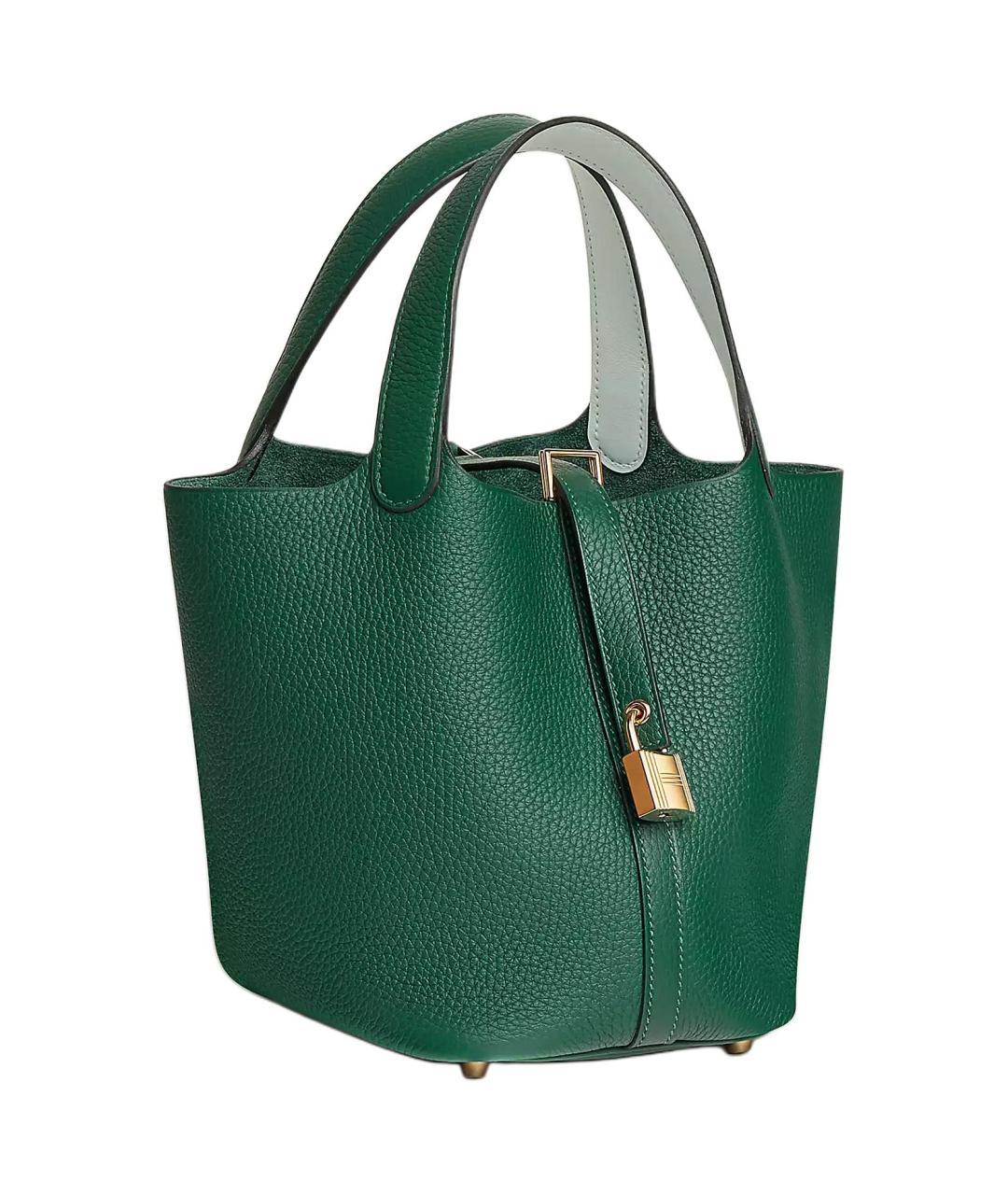 HERMES Зеленая кожаная сумка через плечо, фото 2