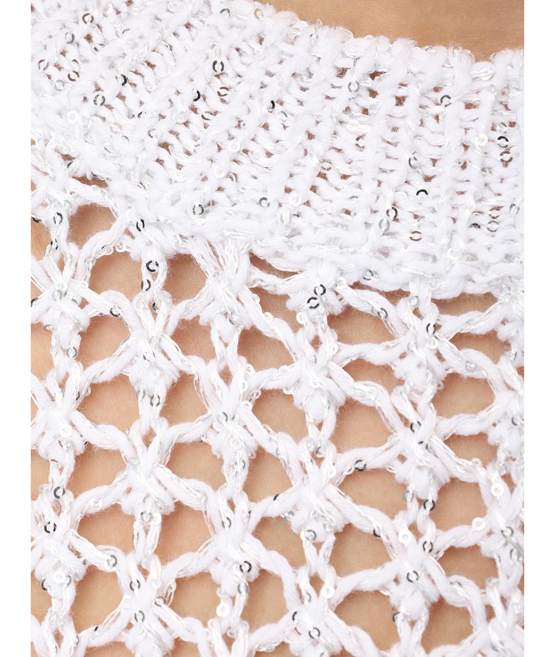 PANICALE Белый хлопковый джемпер / свитер, фото 5