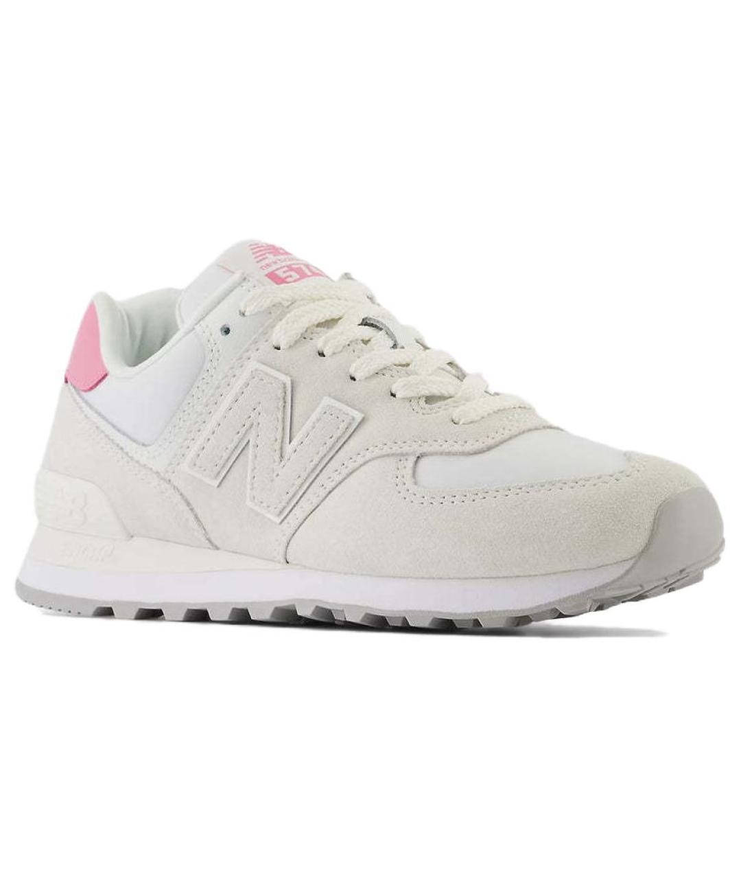 NEW BALANCE Белые замшевые кроссовки, фото 3