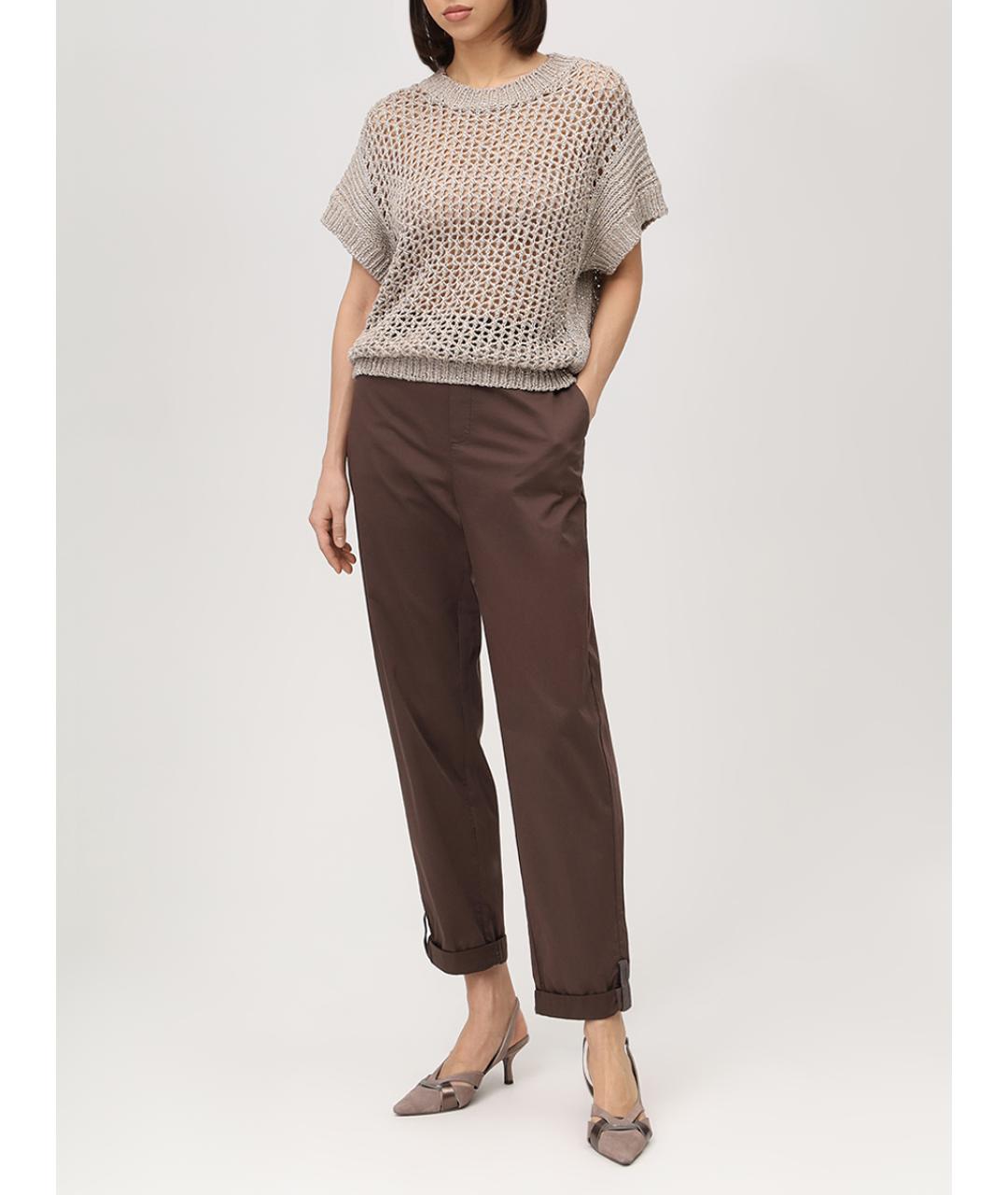 PANICALE Бежевый хлопковый джемпер / свитер, фото 2