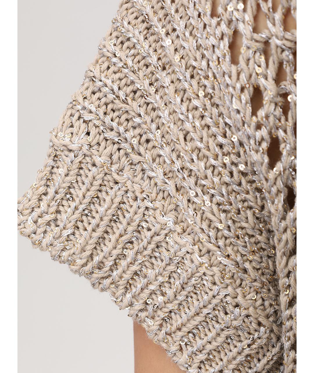 PANICALE Бежевый хлопковый джемпер / свитер, фото 6