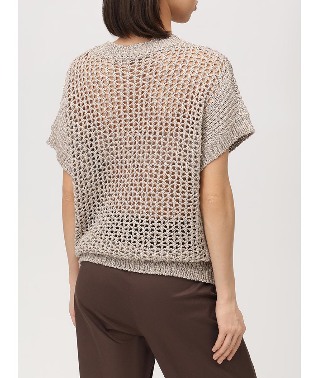 PANICALE Бежевый хлопковый джемпер / свитер, фото 3