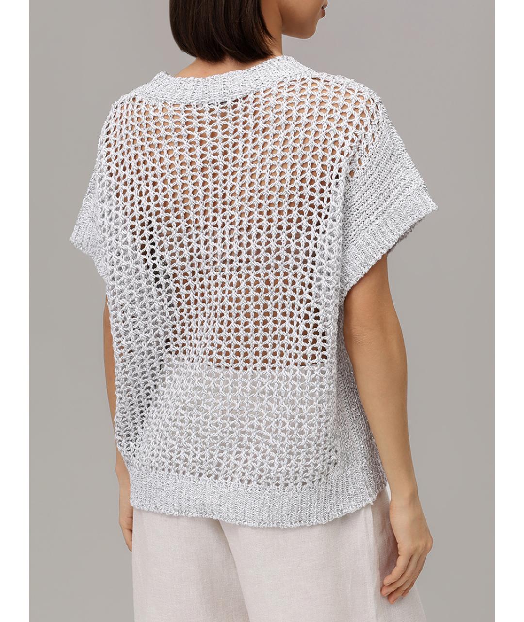 PANICALE Серый хлопковый джемпер / свитер, фото 3